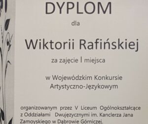 Rozstrzygnięcie Wojewódzkiego Konkursu Artystyczno- Językowego